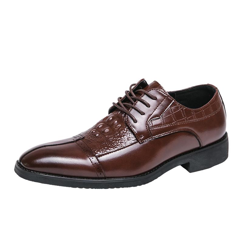 Модная мужская обувь из кожи с острым носком Модный джентльменский стиль Свадебная вечеринка отдых на открытом воздухе деловая ходьба мужская офисная обувь