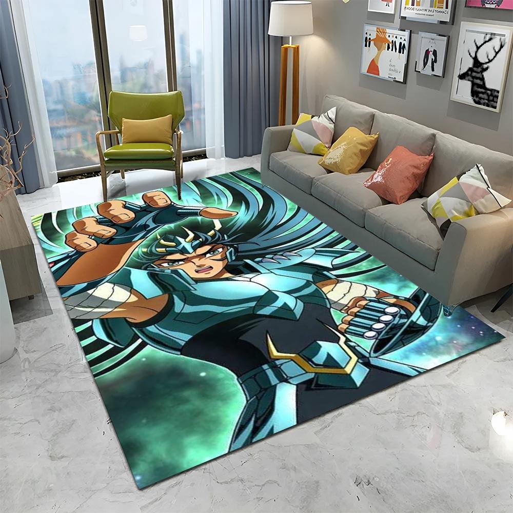 Ретро Saint Seiya ковер с рисунком аниме для дома, гостиной, спальни, дивана, коврика, декор, детский игровой коврик, нескользящий напольный коврик