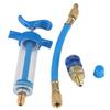 Recharge Hose Car Air Conditioning Refrigerant Injector Quick Coupler 30ml 1oz AC Coolant Charging Set For Oil DYE Coolant Injection 1/4" SAE Adapter