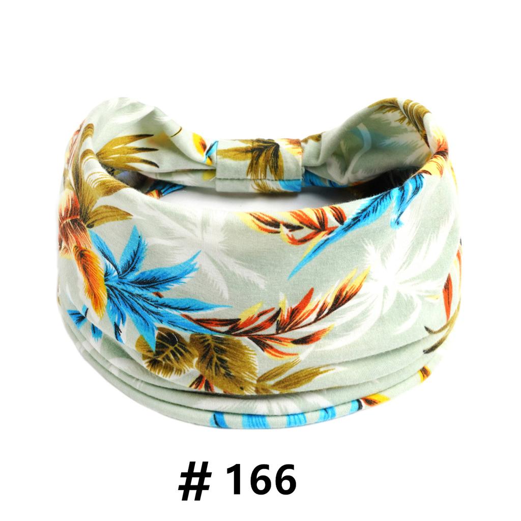 Бохо повязки на голову для женщин Хлопковые широкие повязки на голову Эластичная повязка для волос Нескользящая для тренировок Йоги Бега Тюрбан Головной убор Аксессуары для волос