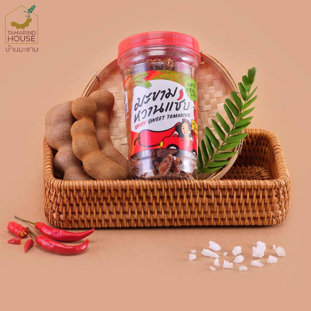 Tamarind House Пряно-сладкий тамаринд / Пряно-сладкий тамаринд со вкусом сливы 140 г. x 1/3 шт. - Тайская фруктовая закуска
