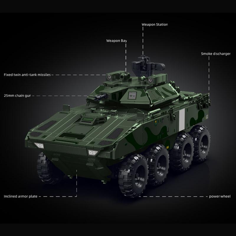 Tank Model Vehicle Military G1 Infantry M1A4 Main Battle Tank Puzzle Assembly Building Blocks Toy Parent Child Interactive Gift