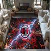 Фланелевый ковер с принтом AC Milan, нескользящий, мягкий, из полиэстера, для пола, декоративный коврик для спальни, гостиной, дивана, игровой комнаты, домашний декор