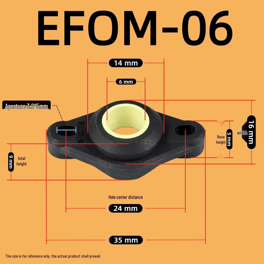 Engineering Plastic Bearing Base EFSM/EFOM/KSTM Series (Sizes: 8-30)