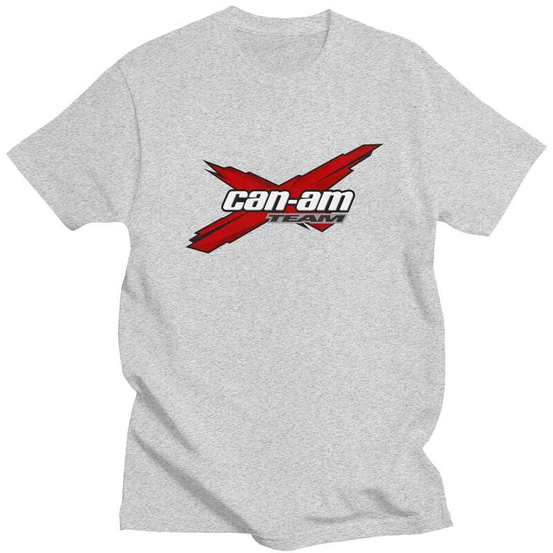 Мужские футболки CanAm на заказ, с коротким рукавом, хлопковые, классические, повседневные, одежда с принтом мотоцикла BRP