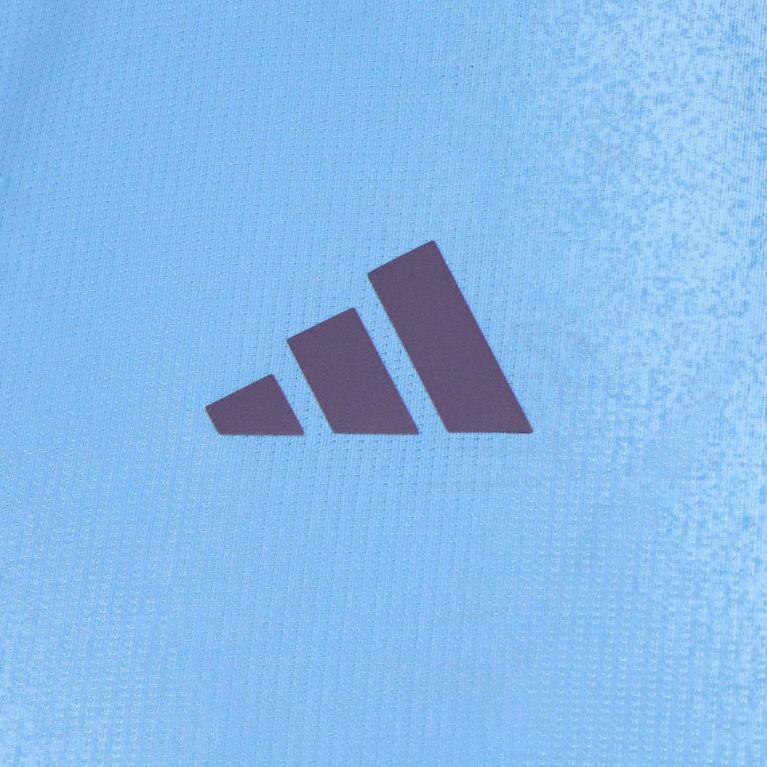 adidas Мужские майки для бега Белый/Дымчато-синий KY5047