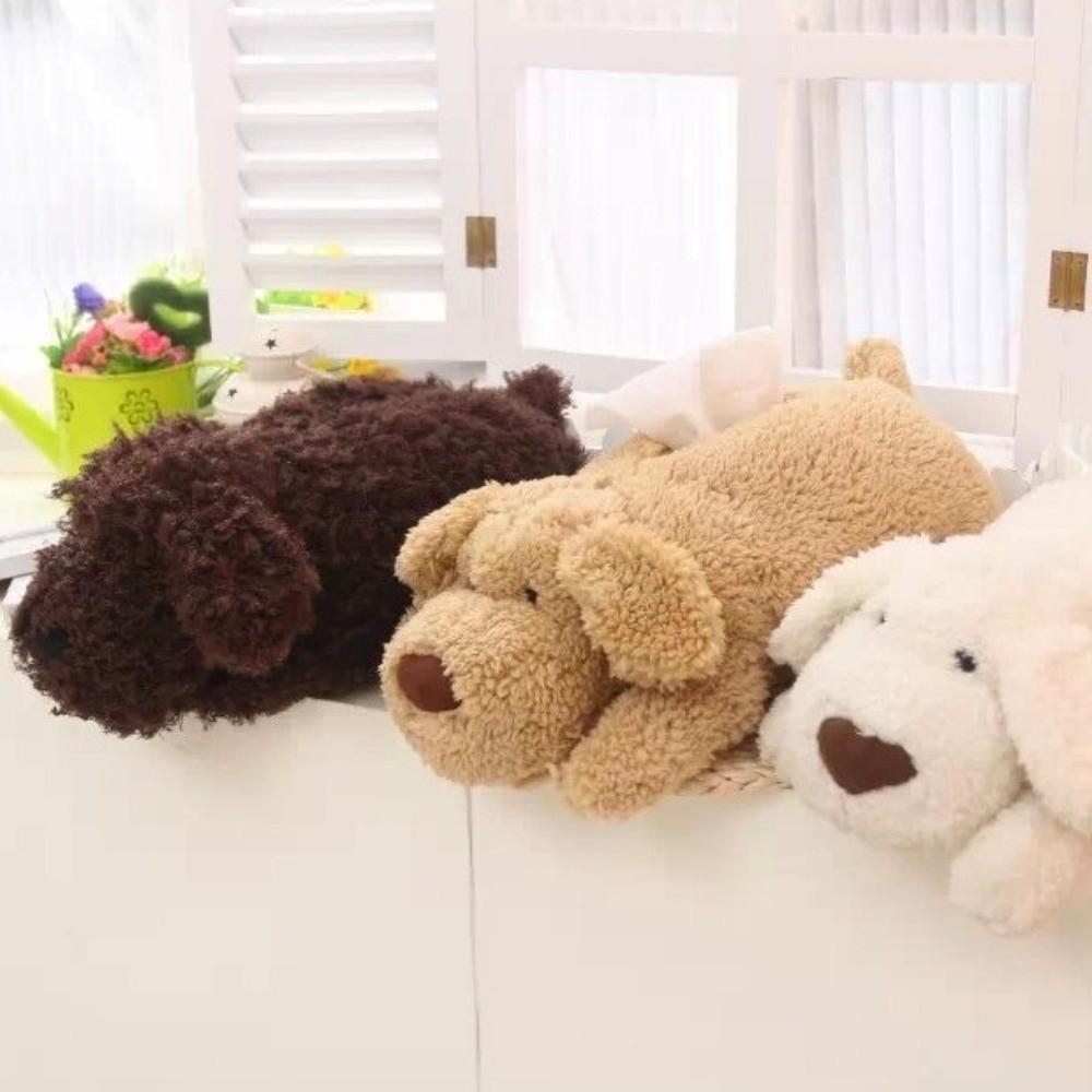 Cartoon Paper Container Soft Napkin Storage Holder Multi-functional Dog Tissue Box Car Accessory
