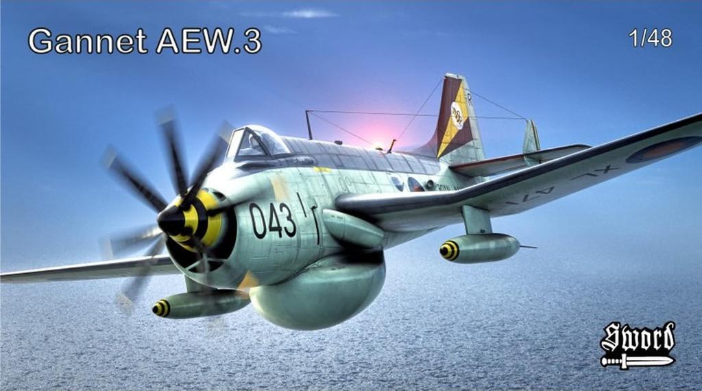 Sword Палубный самолет раннего обнаружения Fairey Gannet Пластиковая модель SWD48014 1/48 AEW.3