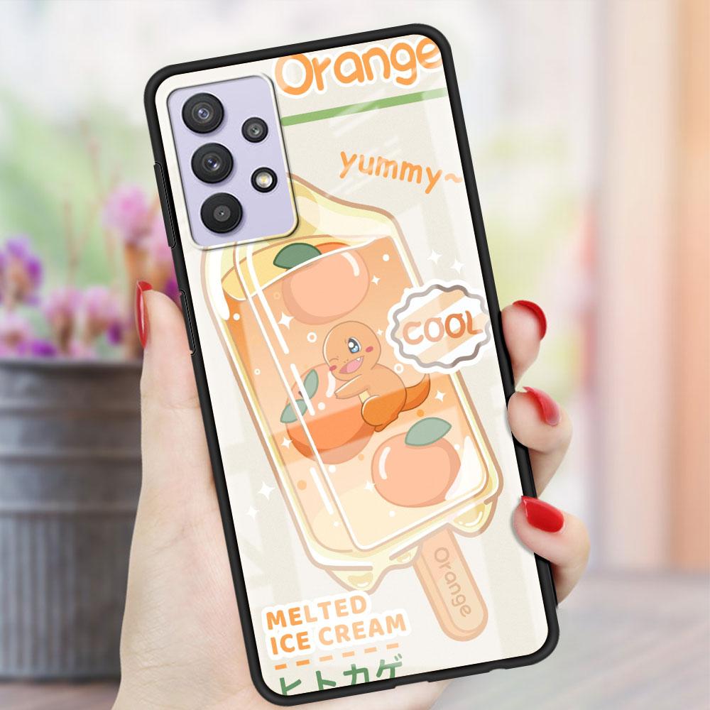 Стеклянный чехол для Samsung Galaxy A52 A71 A50 A51 A70 A21s A31 A72 A10 A12 A30 A22 5G, чехол для телефона Pkemon