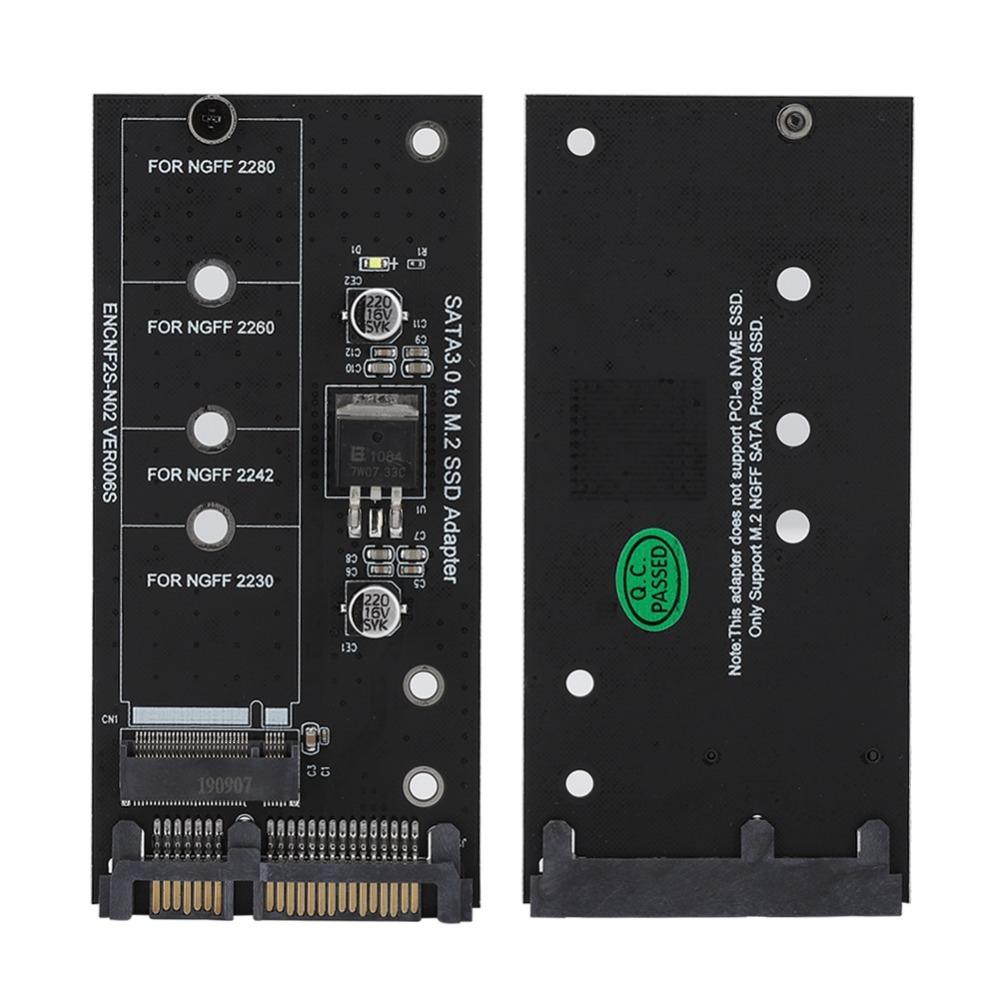 22PIN M.2 NGFF To SATAs Adapter Black Hard Drive Disk Adapter Hard Drive Disk Upgrad