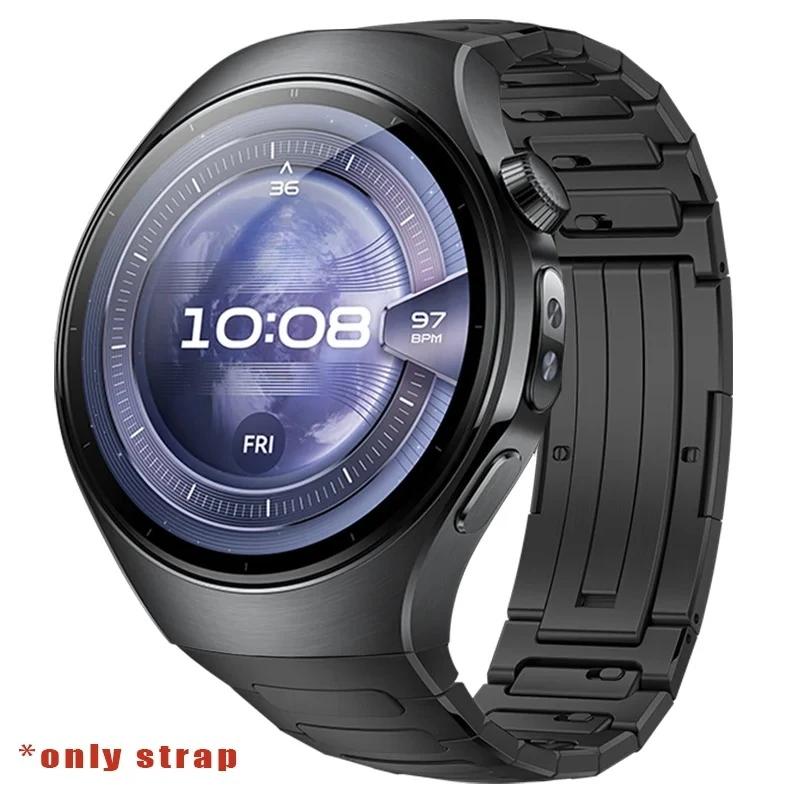 Титановый ремешок для Huawei Watch 5 46 мм без зазоров, роскошный металлический браслет для Huawei Watch 5 42 мм, деловой быстросъемный ремешок