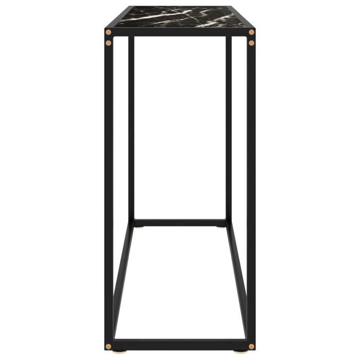 VidaXL Table console Noir, 100x35x75 cm Verre trempé