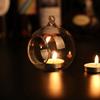 Glass Art Hollow Ball Candle Container Heat-resistant Glass Hanging Candle Holder Living Room