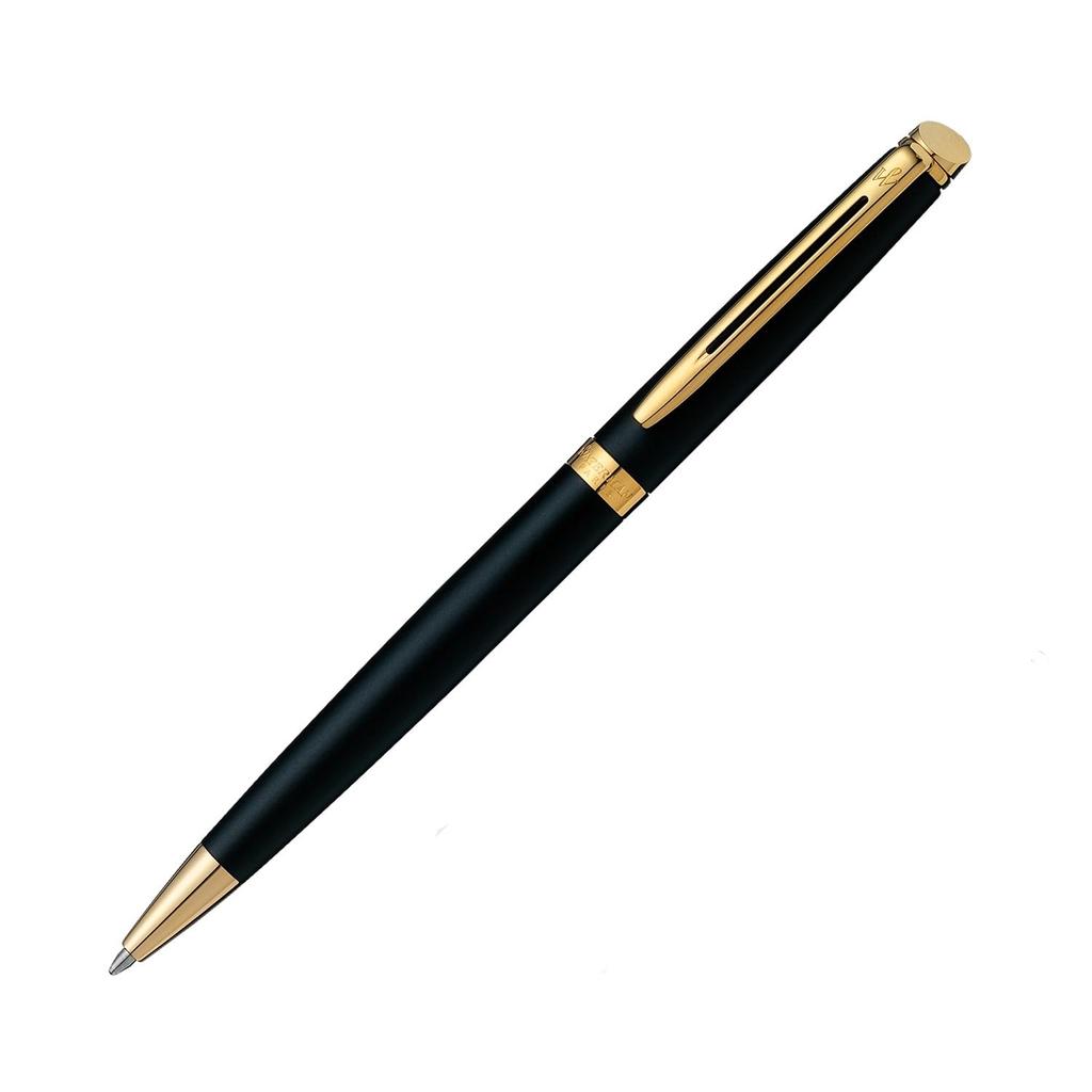 Waterman Official Metropolitan Ballpoint Pen Luxury Brand Gift Essential Matte Black GT S0920760 Oil-based