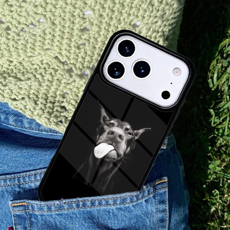 Doberman Dog soft Phone Case Cover for IPhone 11 12 13 14 15 16e 17 Pro Max Coque for IPhone 17 Air
