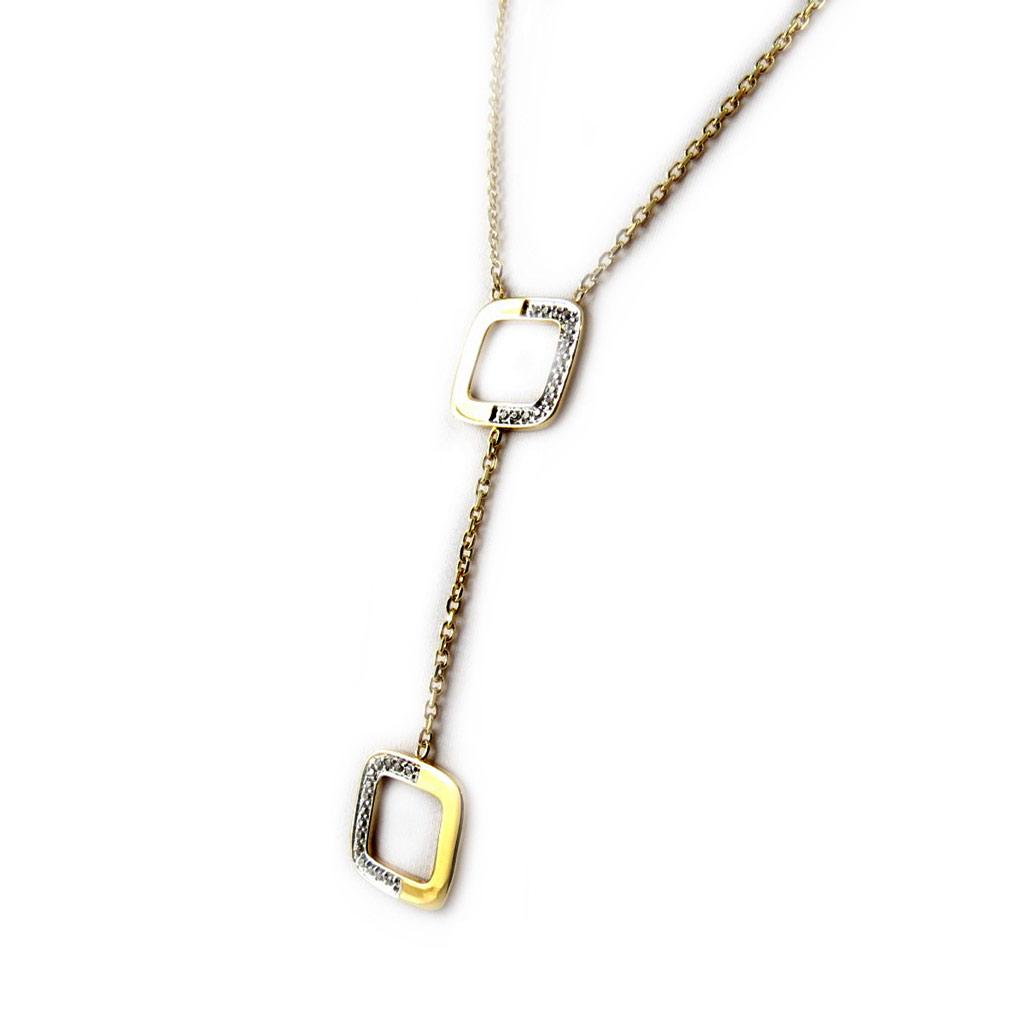 Les Trésors De Lily [E7589] - Gold-Plated Necklace 'Audace' White Gold