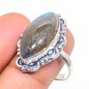 Labradorite Handmade 925 Sterling Silver Jewelry Ring Size 8 h8C05