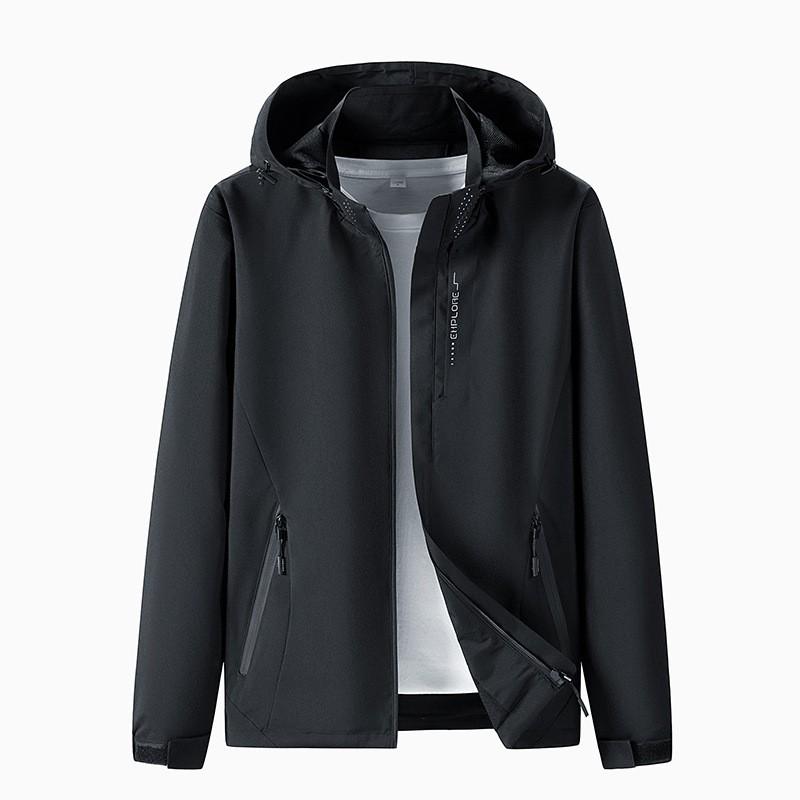 Mens Casual Waterproof Outdoor Jacket Lightweight Hiking Windbreaker Loose Fit Outerwear