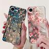 Clear For iPhone 16e A3212 A3409 A3410 A3408 Cover For iPhone 16e Case Fashion Luxury Flowers Cute Funny Painted Soft Bumper