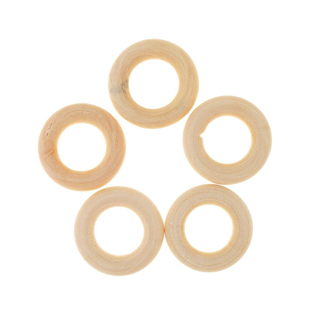20 шт., изготовление ювелирных изделий своими руками, деревянное кольцо для прорезывания зубов для украшения поделок, 25 мм