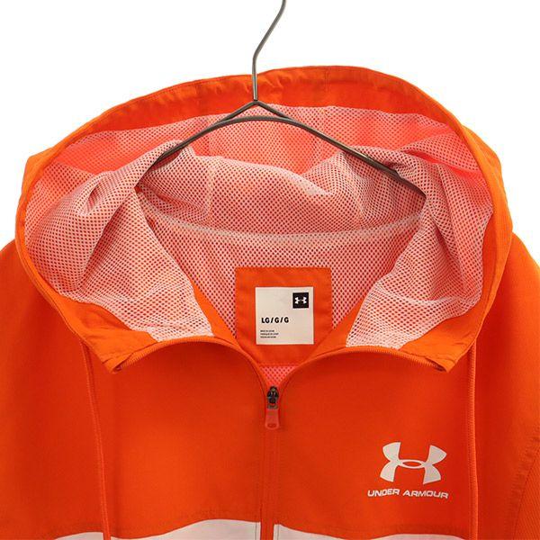 Неиспользованный UNDER ARMOUR Принт тренировочный Лонгслив Худи на молнии LG Мужской Б/У