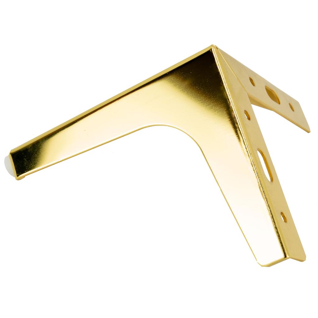 Anchor furniture leg - Gold chrome, height 15 cm