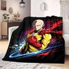 Стильный 2D мультяшный фланелевый плед One Punch Man, Декоративный принт для дивана, Мягкое постельное белье, Плед для путешествий и пикника_LIAN