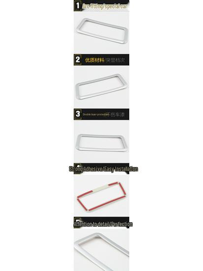 Fits 16 Models: GL8 Tailgate Light Ring & Electroplated Trunk Frame Cover Decoration Sticker.