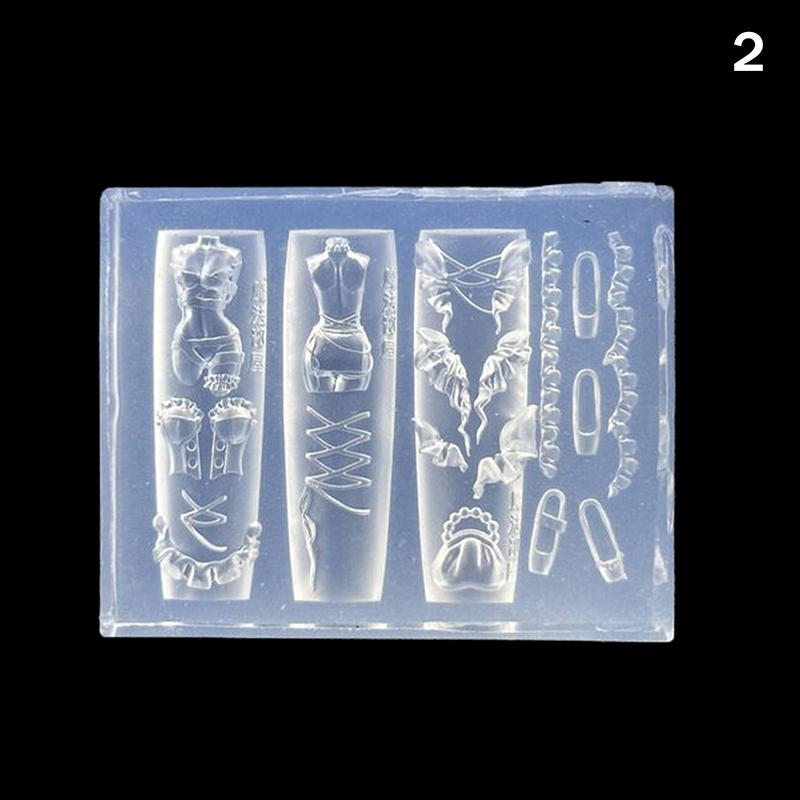 1 шт. 3D акриловая форма для ногтей Морская ракушка Морская звезда Золотая рыбка Карп Кои Летняя Медуза DIY Кружево Бант Силиконовая форма для нейл-арта