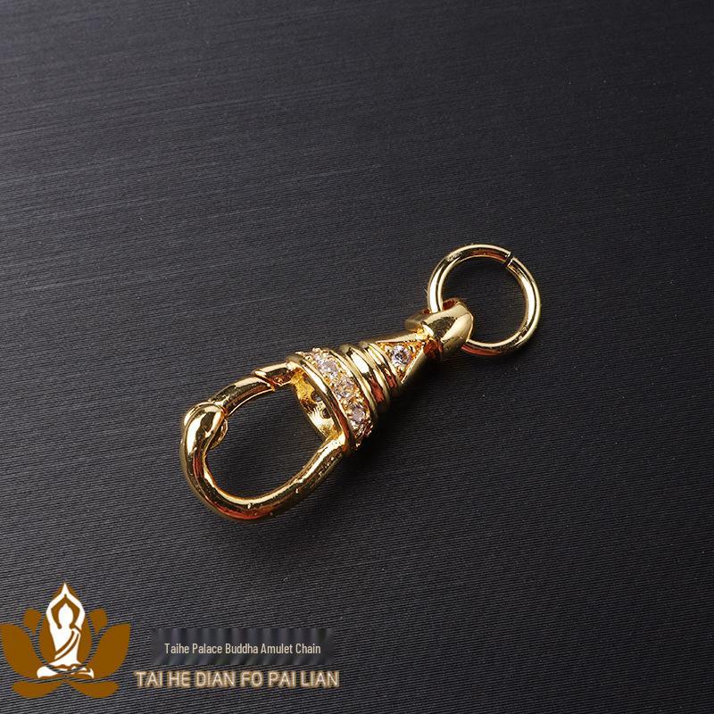 Ожерелье-амулет тайского Будды с позолотой 18 карат и вращающимся крючком в виде орла