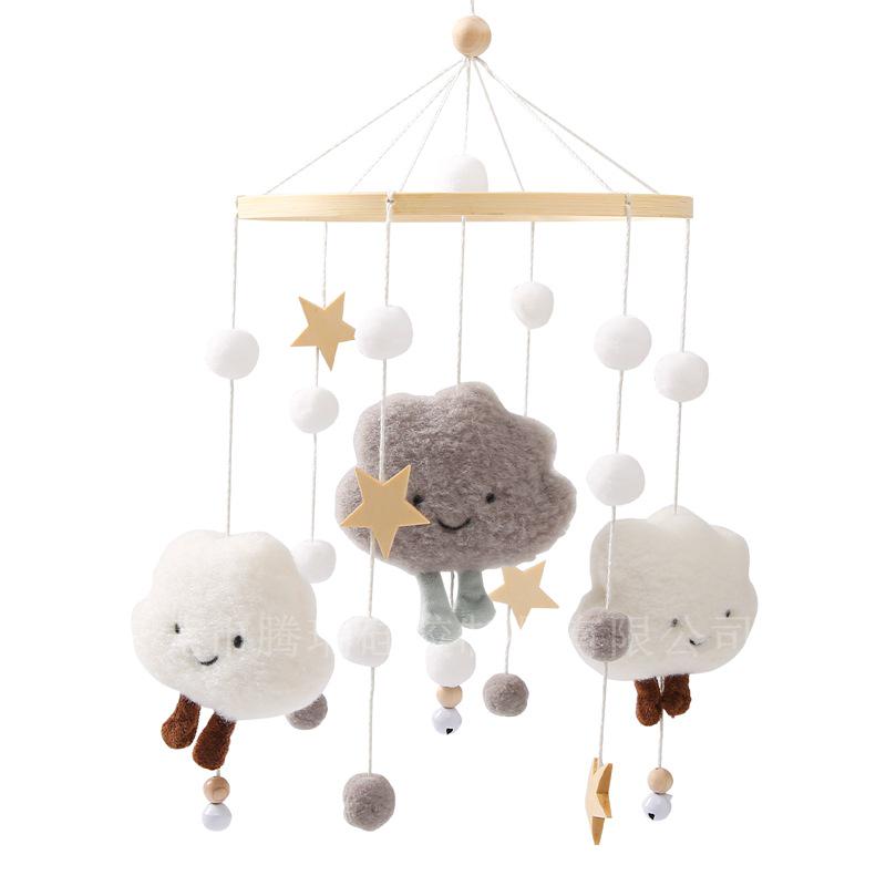 Handmade Plush Cloud and Star Baby Bed Chime
