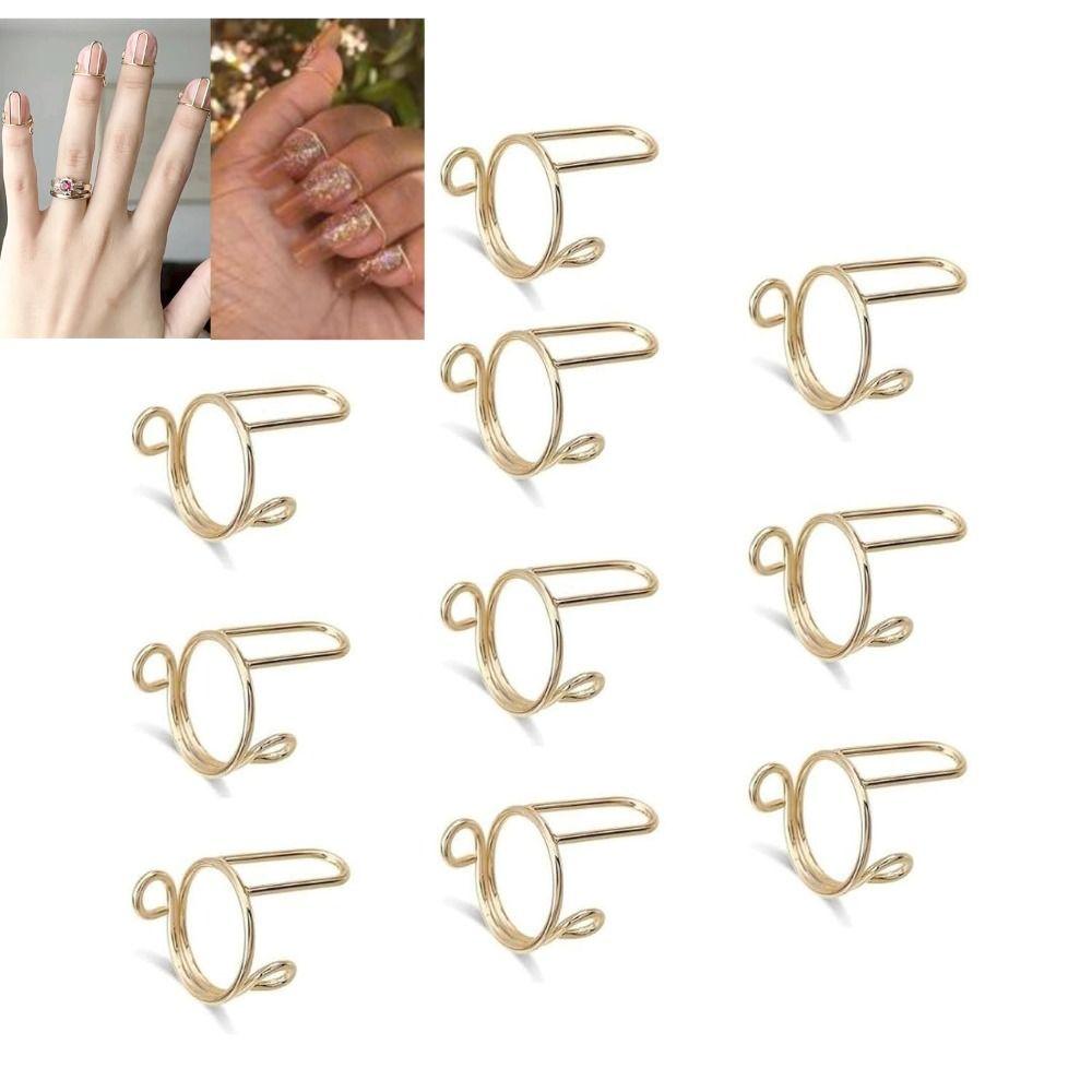 Removable Nail Rings Reusable Phalanx Ring High Quality Fingertip Nail Rings Girls