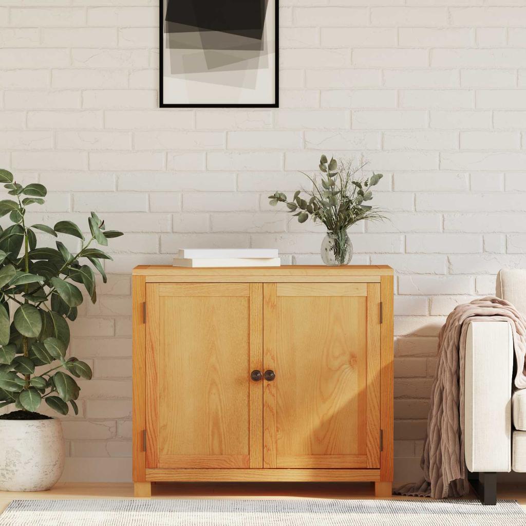 Cabinet with Storage Brown 78 x 50 x 70 cm Solid Oak