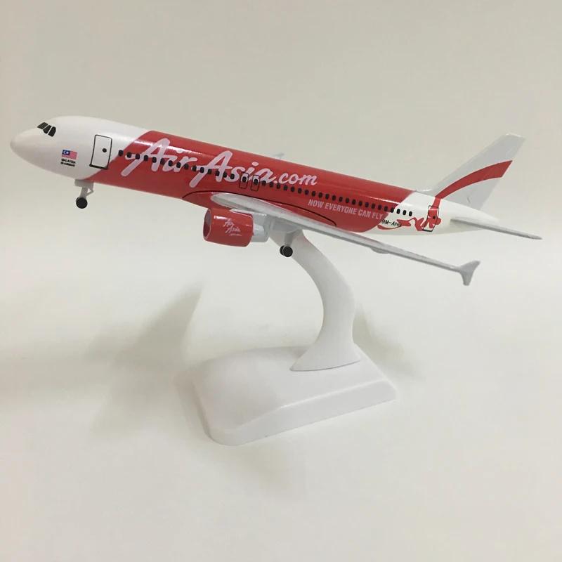 Модель самолета 1/300 для Air Asia A320 Красный Металлический Сплав Миниатюрный Самолет Статическая Коллекционная Подарок От Aviation