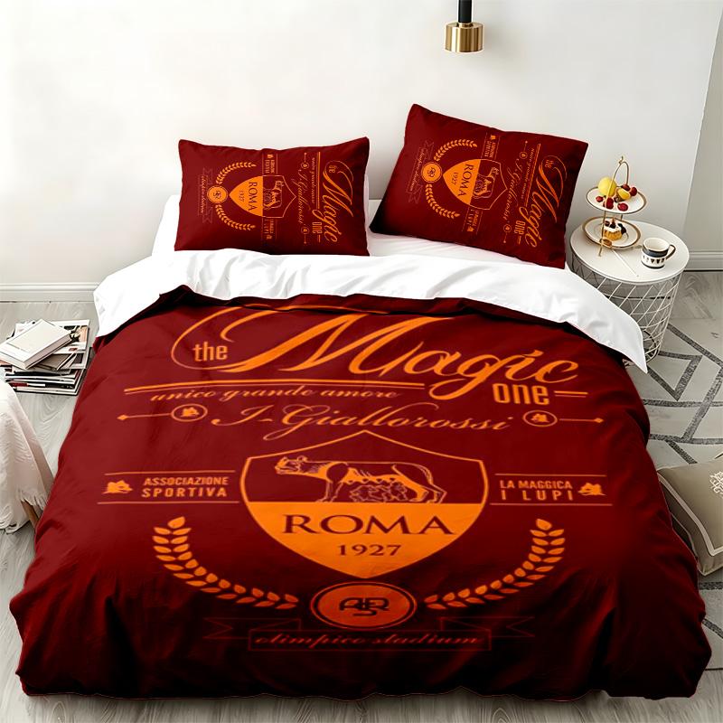 A.S Roma 3pc set Perfect for bedroom use Comfortable bedding set includes a duvet cover and two pillowcases Ideal birthday or Christmas gift