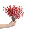 Red Berries Fake Cedar Pine Plastic Faux Pine Lifelike Natural Looking  Home Decoration