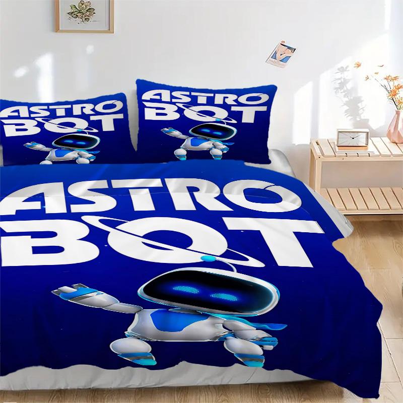 Astro Bot Adventure Print 3Pcs Bedding Setduvet Cover With 2 Bedropillowcase Home Birthday Gift