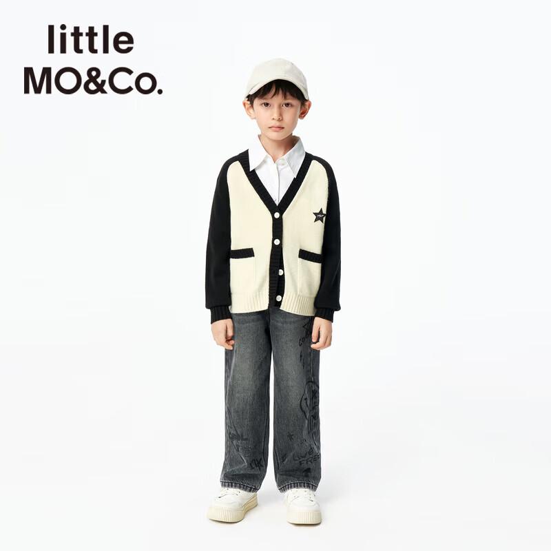 Little MO&Co. Kids' Wool Blend Embroidered Cardigan
