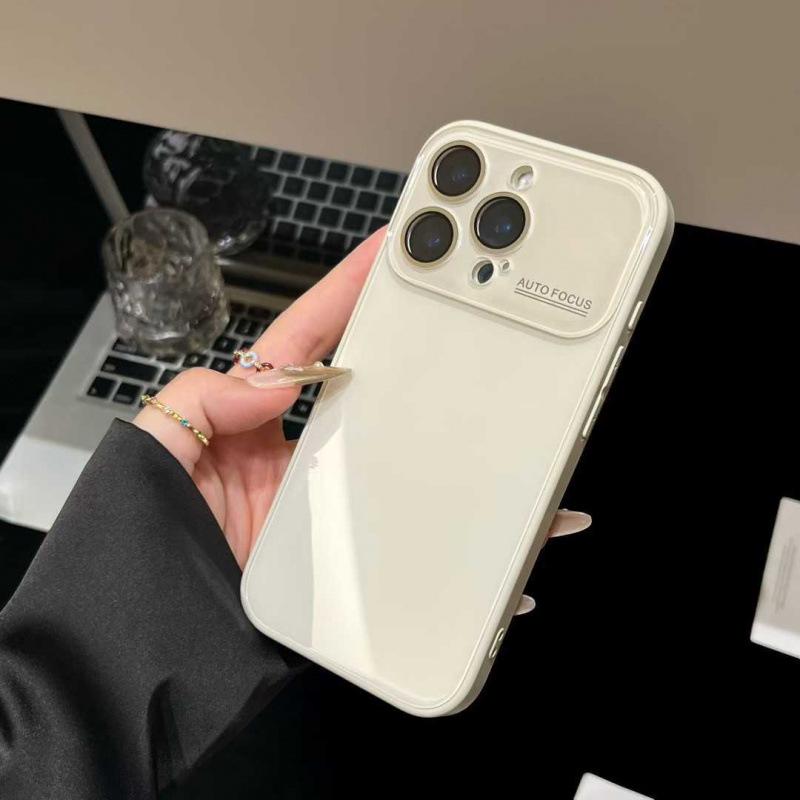 Летний конфетный цвет, чехол для iPhone 17 Pro Max с большим стеклянным окном для женщин - Подходит для Apple 15 и 14, Минималистичный дизайн для iPhone 13