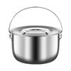 Походный котелок с ручкой и крышкой, идеально подходит для кухонного использования, мероприятий