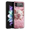 Cute Pig Hard PC Phone Case For Samsung Galaxy Z Flip 7 6 5 4 Black Cover For Galaxy Z Flip 3 Foldable Fundas Shell Capas Bags