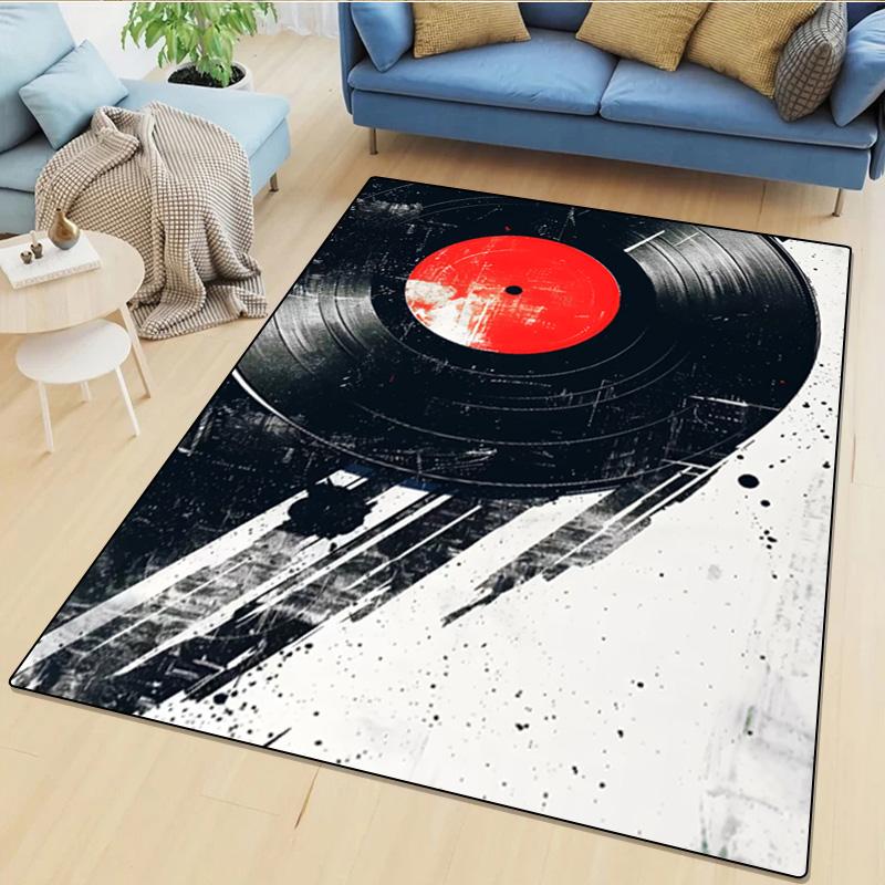 1Pc Turntable Print Rug - home decoration Carpet For Living Room Bedroom Flooring Computer Chair Area Rug