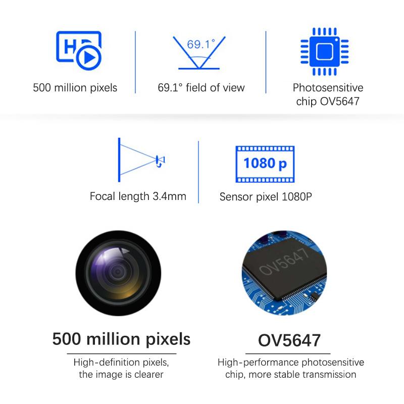 1 комплект модуля камеры для Raspberry Pi Плата веб-камеры для Raspberry Pi Zero 5Mp Rpi Практичный с адаптерным кабелем