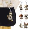Middle Finger Posture Puppy Keychain 3D Dog Design Key Chain Backpack Cool