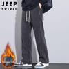 JEEP SPIRIT Men's Fleece-Lined Corduroy Straight-Leg Casual Pants