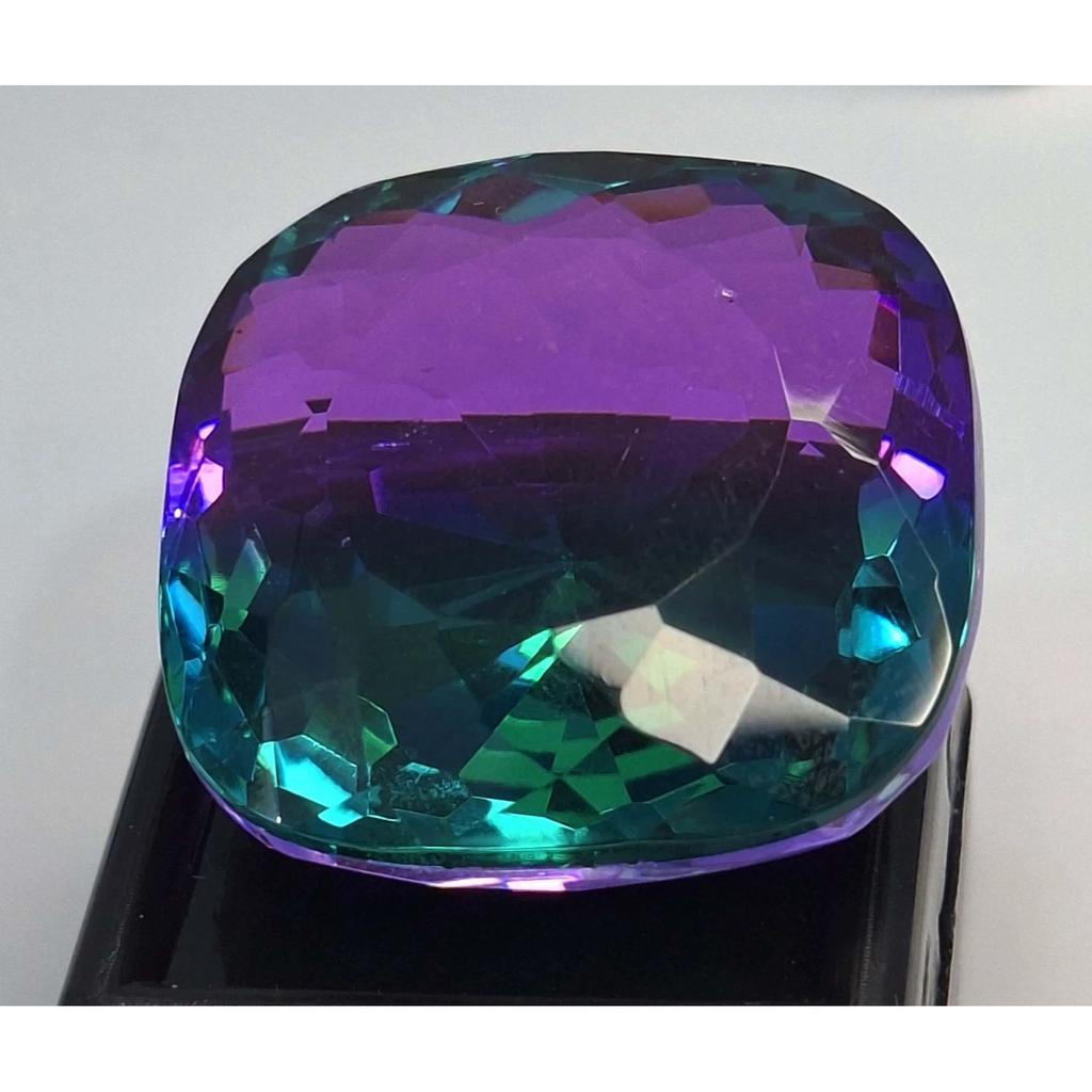 Beautiful Natural Bi-Color Ametrine 86-88 Ct Cushion Cut Certified Gemstone