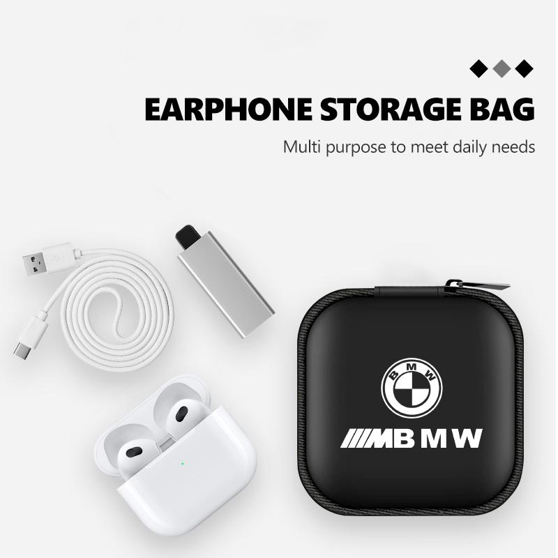 Car Portable EVA Storage Earphone Cable Case Bluetooth Bag For BMW M Performance Alpina M3 M5 M6 X1 X3 X4 X5 G20 a4