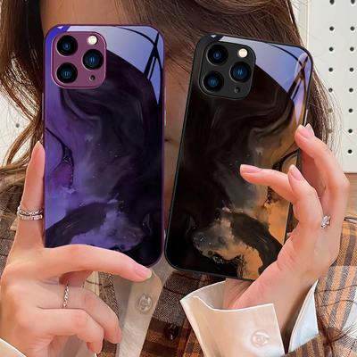Геометрический градиент для iPhone 16 Pro Max 15 Pro 14 13 12 Mini 11 XS Max XR 7 8 Plus SE 2022 Чехол для телефона из закаленного стекла