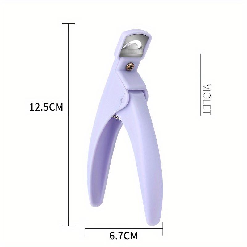U-Shaped French False Nail Scissors Professional Stainless Steel Head Nail Clipper Acrylic Gel French False Nail Tips Clipper