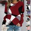 2025  Autumn and Winter New Fashion Round Neck Long Sleeve Printed Elegant Casual Loose Hoodie
